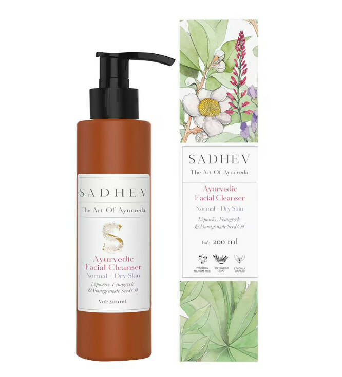 Sadhev Ayurvedic Facial Cleanser for Normal-Dry Skin - Distacart