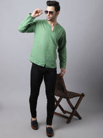 Thumbnail for Even Apparels Green Pure Cotton Round Neck Slit Men's Kurta - Distacart