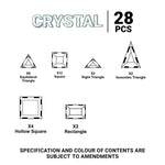 Thumbnail for Kipa MagPlay Crystal 28 Pieces Magnetic Tiles, Set, Constructing and Creative STEM Toy with Smart Outdoor BagPack for Game for Boys Girls - Distacart