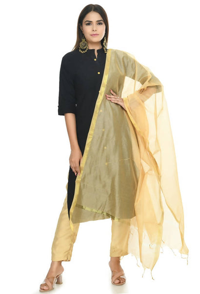 Mominos Fashion Golden Banarsi Piping Dupatta