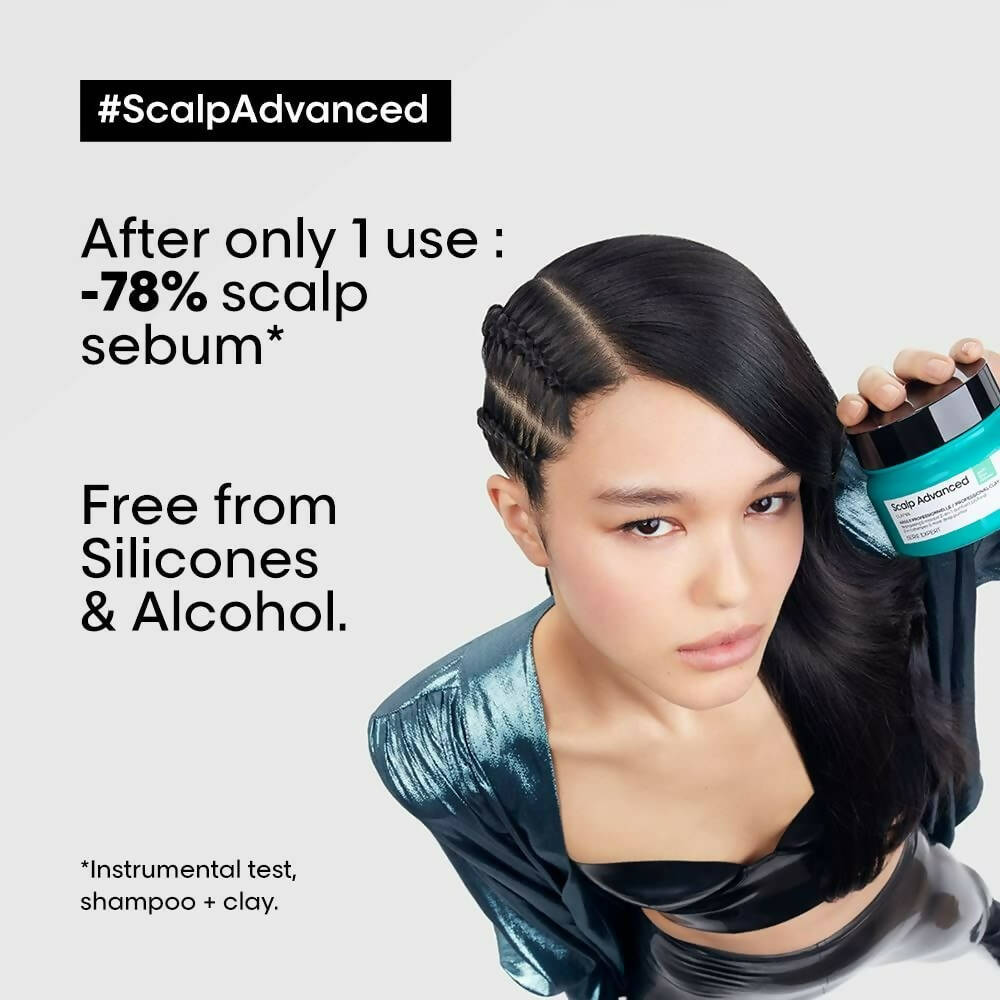 L'Oreal Paris Professionnel Scalp Advanced Anti-Oiliness 2-In-1 Deep Purifier Clay With 3% AHA - Distacart