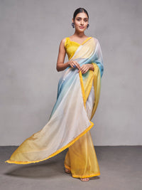 Thumbnail for NOZ2TOZ Women Party Wear Printed Saree with Designer Un Stitched Blouse - Mustard - Distacart