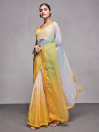Thumbnail for NOZ2TOZ Women Party Wear Printed Saree with Designer Un Stitched Blouse - Mustard - Distacart
