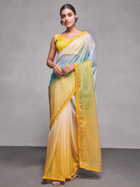 Thumbnail for NOZ2TOZ Women Party Wear Printed Saree with Designer Un Stitched Blouse - Mustard - Distacart