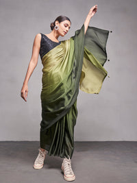 Thumbnail for NOZ2TOZ Women Party Wear Printed Saree with Designer Un Stitched Blouse - Green - Distacart