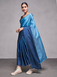 Thumbnail for NOZ2TOZ Women Party Wear Printed Saree with Designer Un Stitched Blouse - Blue - Distacart