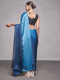 Thumbnail for NOZ2TOZ Women Party Wear Printed Saree with Designer Un Stitched Blouse - Blue - Distacart