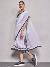 Thumbnail for NOZ2TOZ Women Party Wear Plain Saree with Designer Un Stitched Blouse - White - Distacart