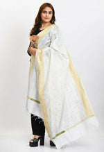 Thumbnail for Mominos Fashion Moeza Women's Banarsi Silk Woven Design White Dupatta - Distacart