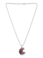 Thumbnail for Women's Silver-Toned Purple Silver-Plated Handcrafted Chain - Ruby Raang - Distacart
