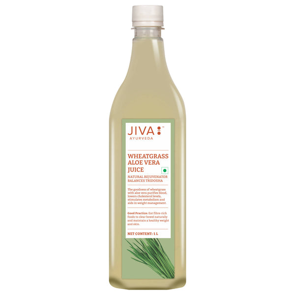 Jiva Ayurveda Wheatgrass Aloe Vera Juice - Distacart