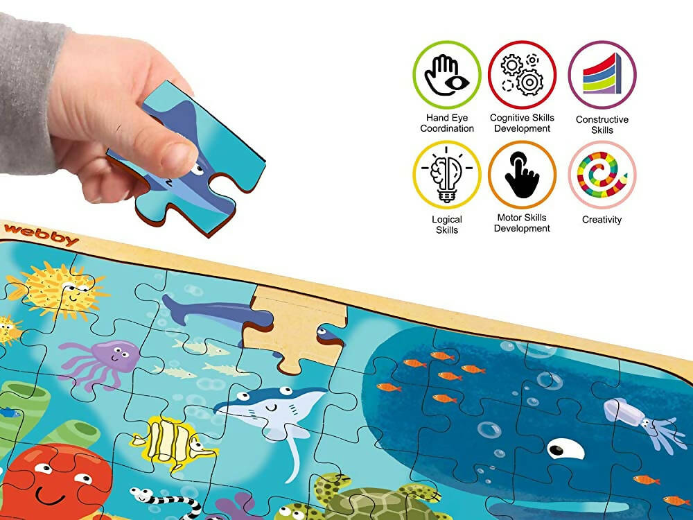 Webby Underwater Animals Jigsaw Puzzle - 40 Pcs - Distacart