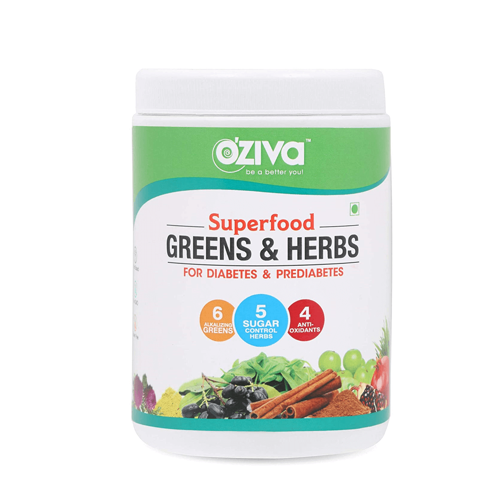 OZiva Superfood Greens & Herbs for Diabetes & Prediabetes