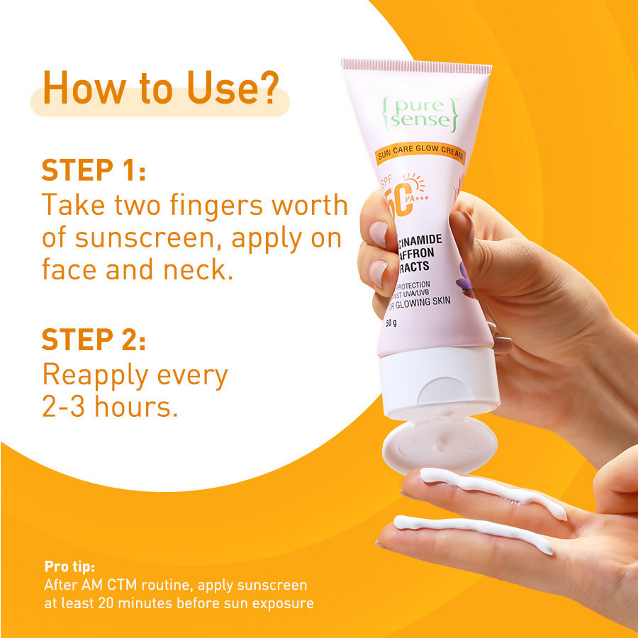 PureSense Sun Care Glow Cream With SPF 50+++ - Distacart