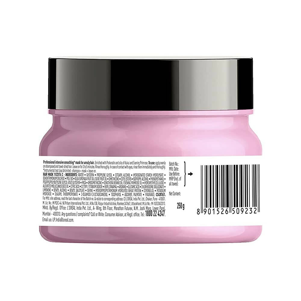 L'Oreal Paris Liss Unlimited Hair Mask With Pro-Keratin, Serie Expert - Distacart