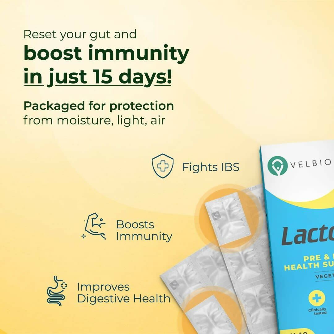 Velbiom Lactogut Probiotics Capsules - Distacart