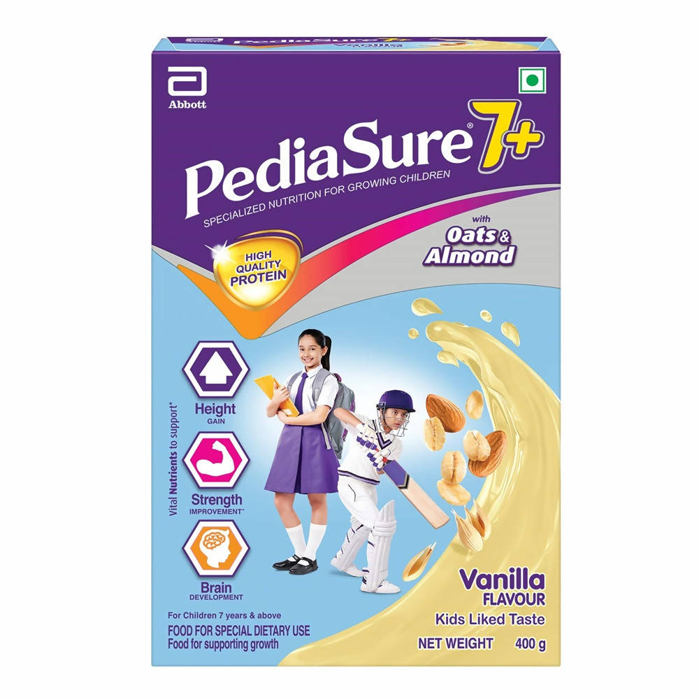 Pediasure 7 Plus Oats & Almond Nutrition Drink Powder Vanilla Flavour - Distacart