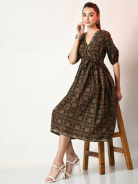 Thumbnail for Myshka Women's Multi Empire Printed Dress - Distacart