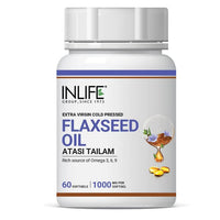 Thumbnail for Inlife Flaxseed Oil Atasi Tailam Capsules