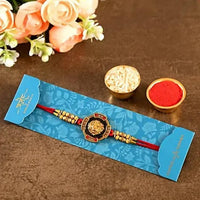 Thumbnail for Traditional Lion Face Rakhi & Healthy Almonds - Distacart