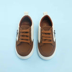 Thumbnail for Tiny Bugs Boys Lace Up Casual Shoes - Brown - Distacart