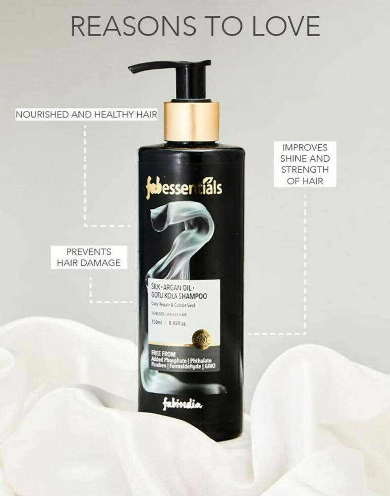 Fabessentials Silk Argan Oil Gotu Kola Shampoo - Distacart
