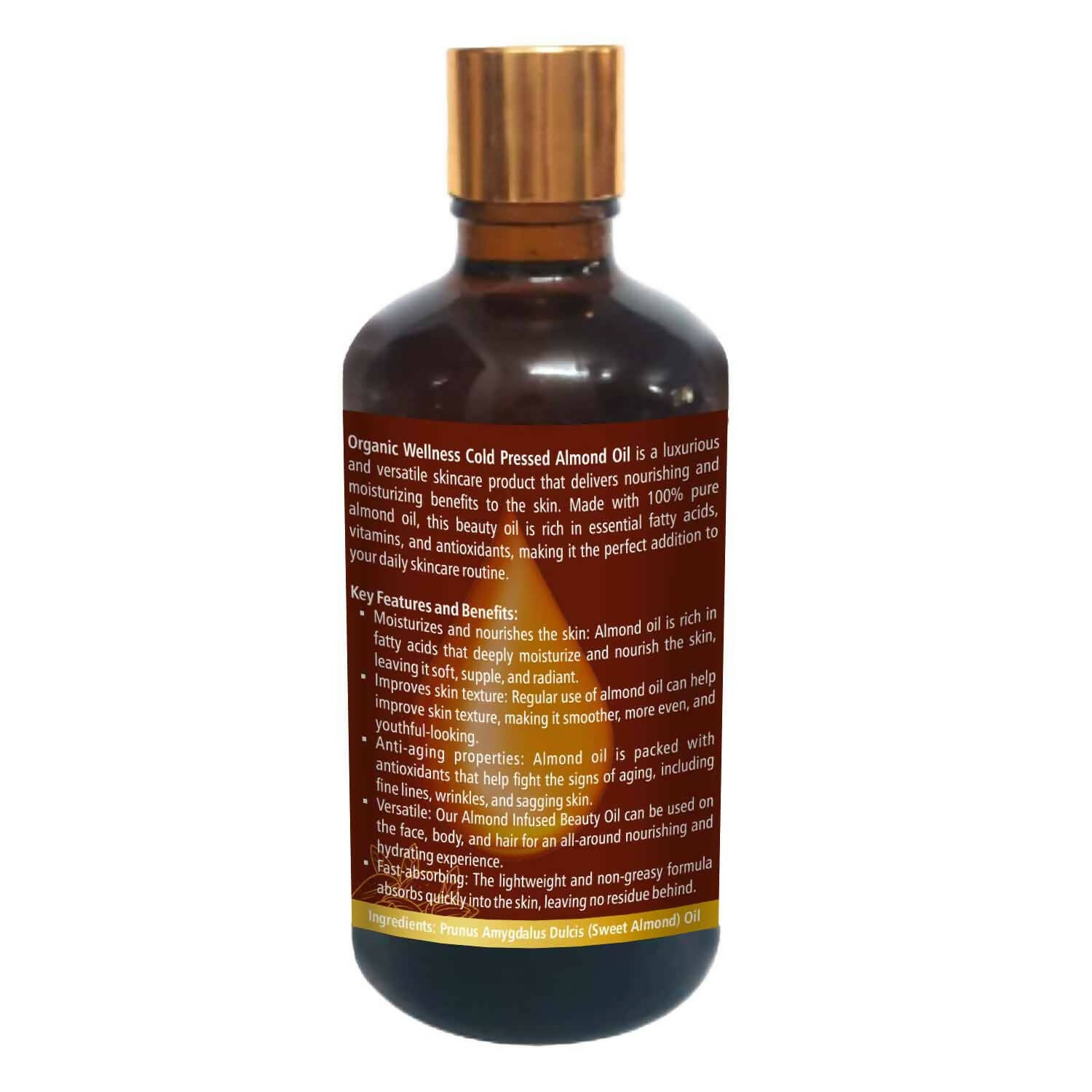 Organic Wellness Almond Cold Pressed Oil - Distacart
