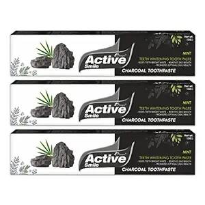 Dr. Morepen Active Smile Charcoal Toothpaste for Teeth Whitening & Bad Breath Removal - Distacart