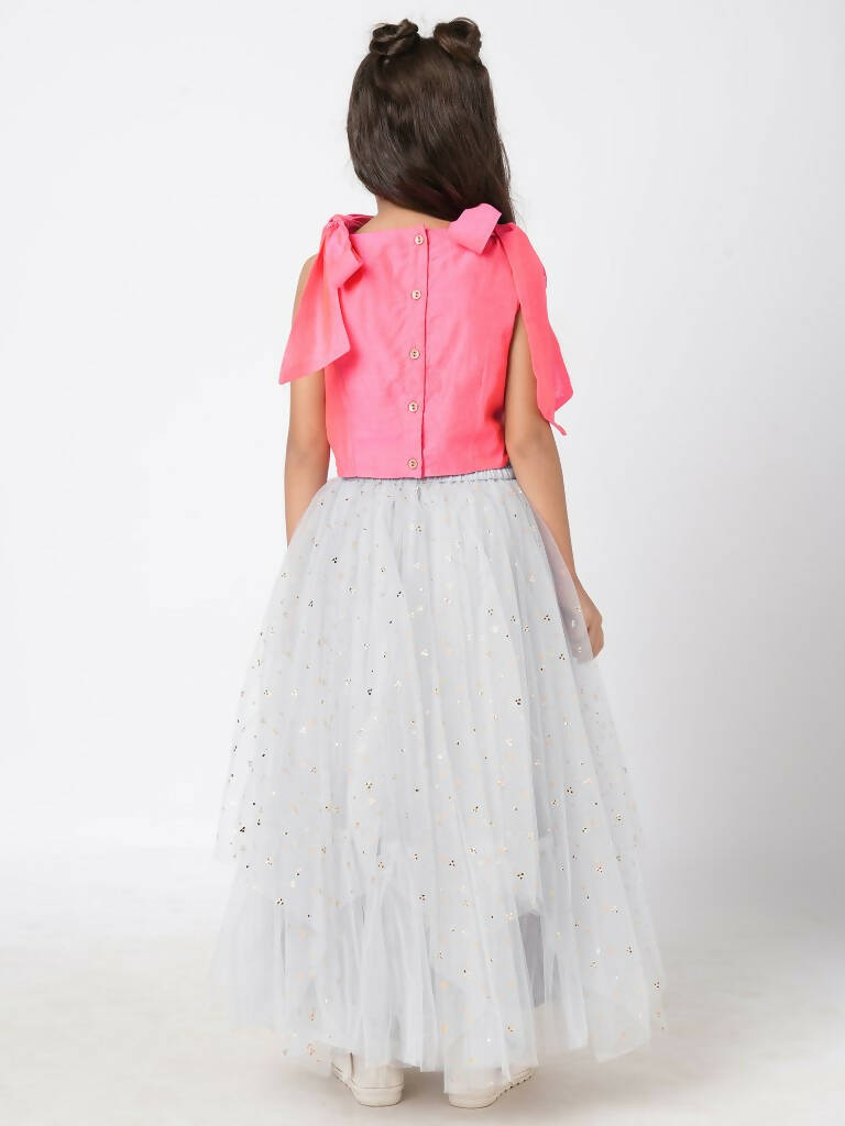Lil Drama Girls Choli With Ghaghra Set - Pink - Distacart