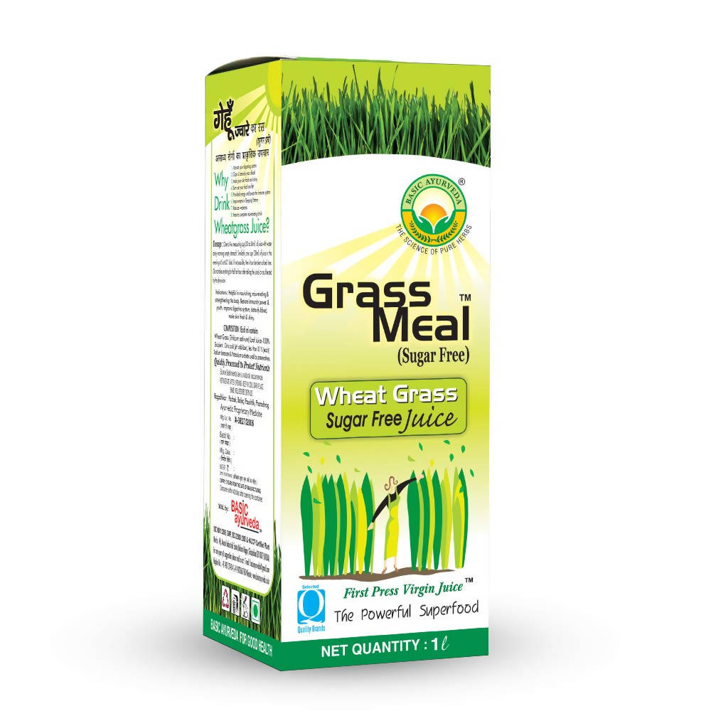 Basic Ayurveda Grass Meal Wheat Grass Juice 1 L