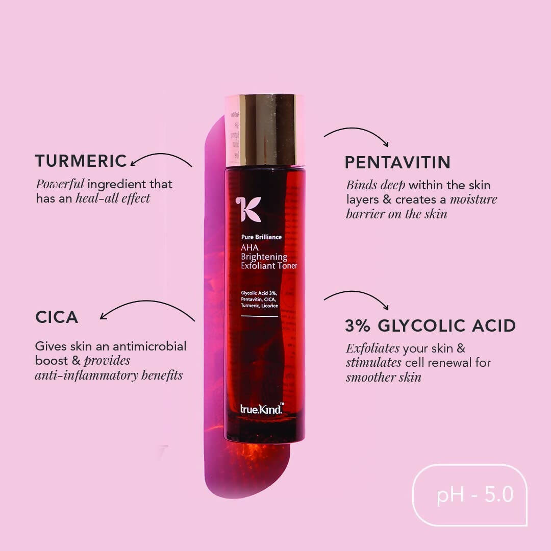 True Kind AHA Brightening Exfoliant Toner - Distacart