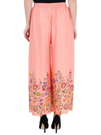 Thumbnail for Mominos Fashion Peach Floral Design Palazzo