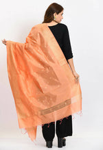 Thumbnail for Mominos Fashion Moeza Women's Banarsi Silk Woven Design Peach Dupatta - Distacart