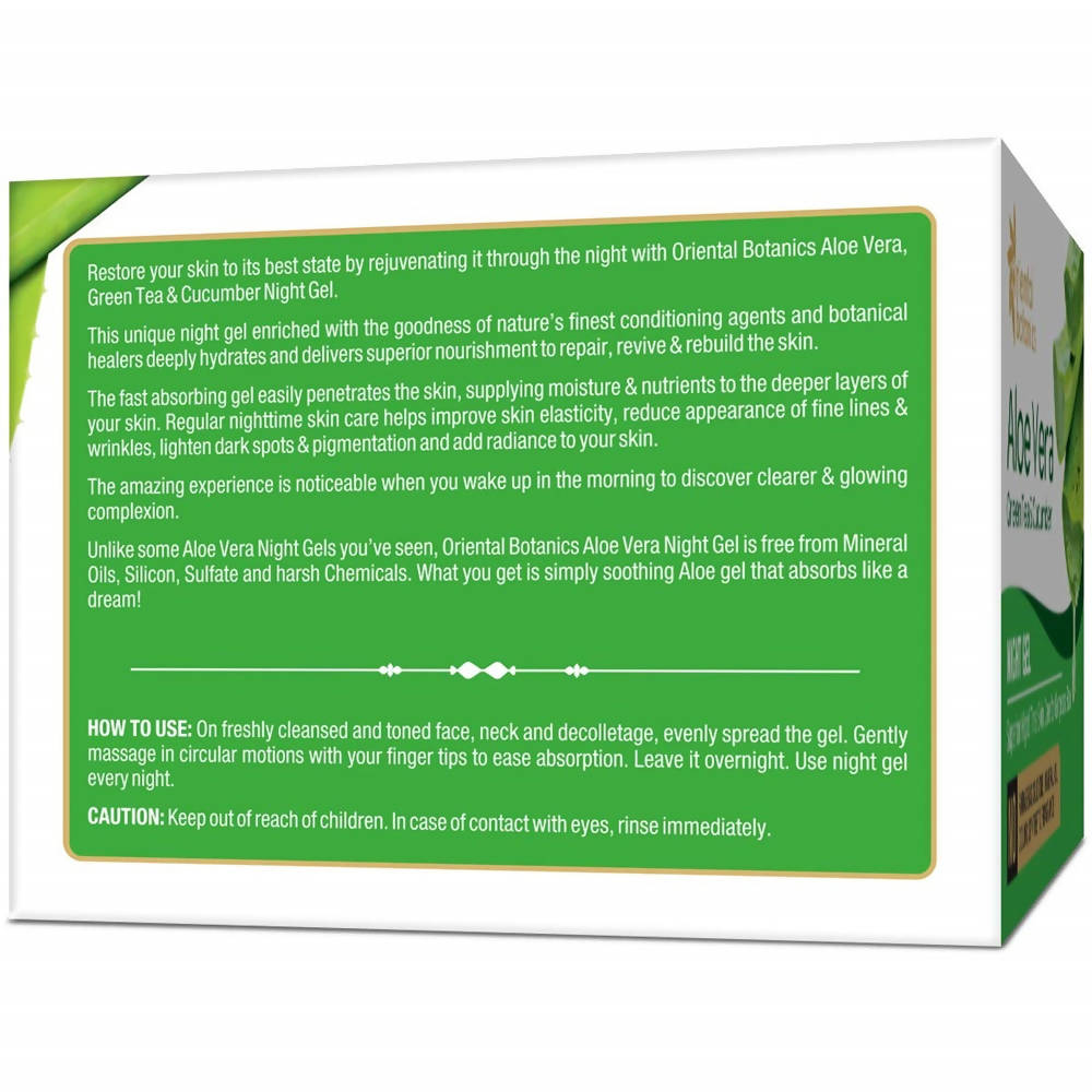 Oriental Botanics Aloe vera Green Tea & Cucumber Night Gel