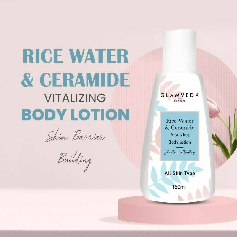 Glamveda Korean Rice Water & Ceramide Vitalizing Body Lotion - Distacart