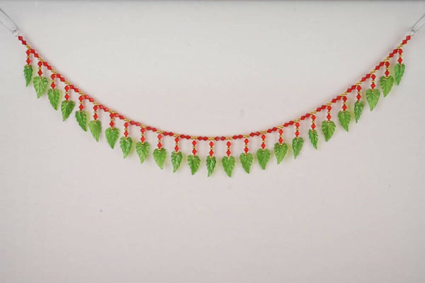 Kundan HandiKrafts Green Leaf Red Beats Thoranna - Distacart