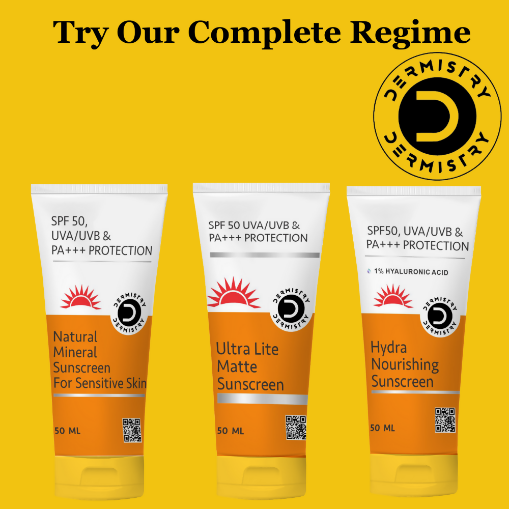 Dermistry Ultra Lite Matte Water Based Sunscreen for Oily Skin SPF 50 UVA UVB PA+++ Protection - Distacart