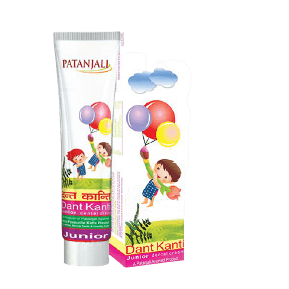 Patanjali Oral Care Combo (Dant KantiJunior Dental Cream 100GM + Junior Tooth Brush) - Distacart