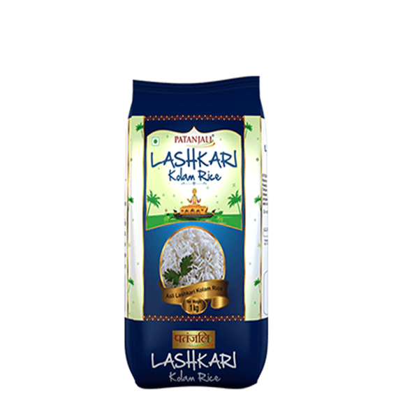 Patanjali Lashkari Kolam Rice (1 kg) - Distacart