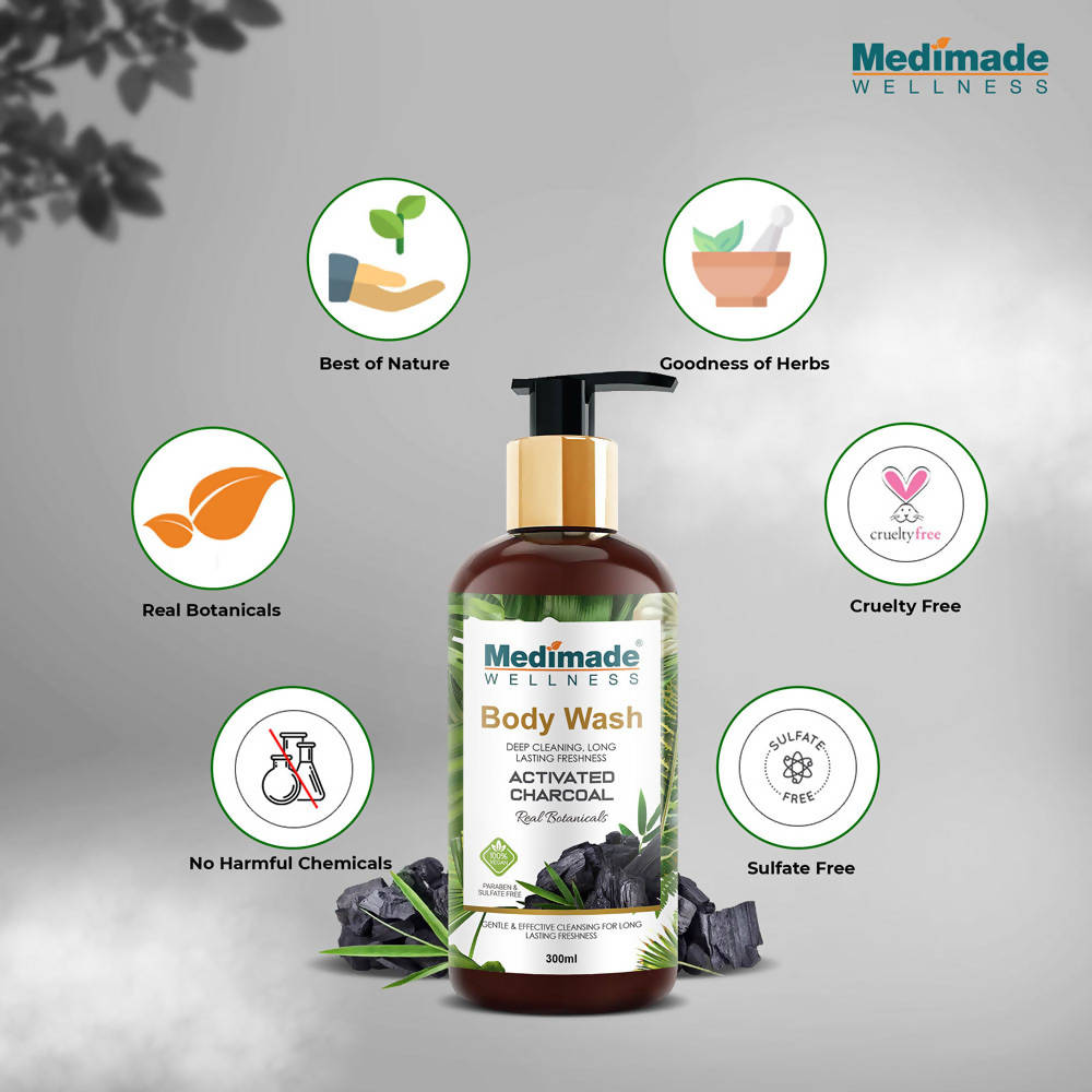 Medimade Wellness Activated Charcoal Body Wash - Distacart