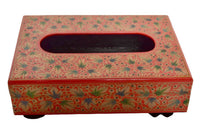 Thumbnail for Nizalia Chinar Leaf Embossed Red Paper Mache Tissue Paper Holder
