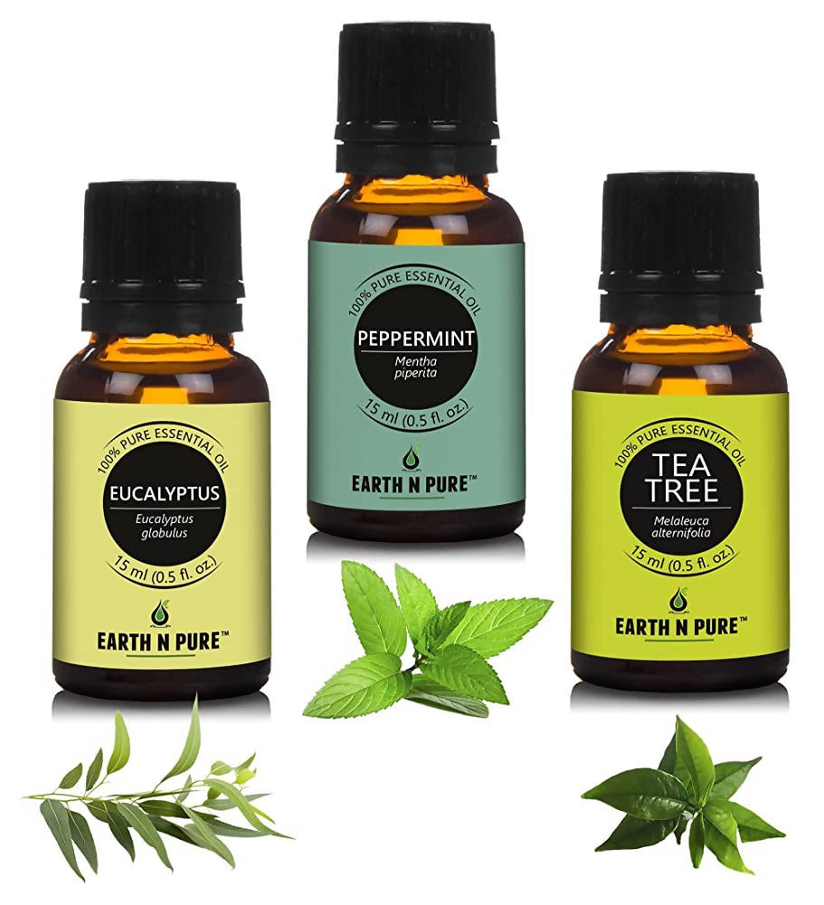 Earth N Pure Essential Oils (Eucalyptus, Peppermint & Tea Tree)