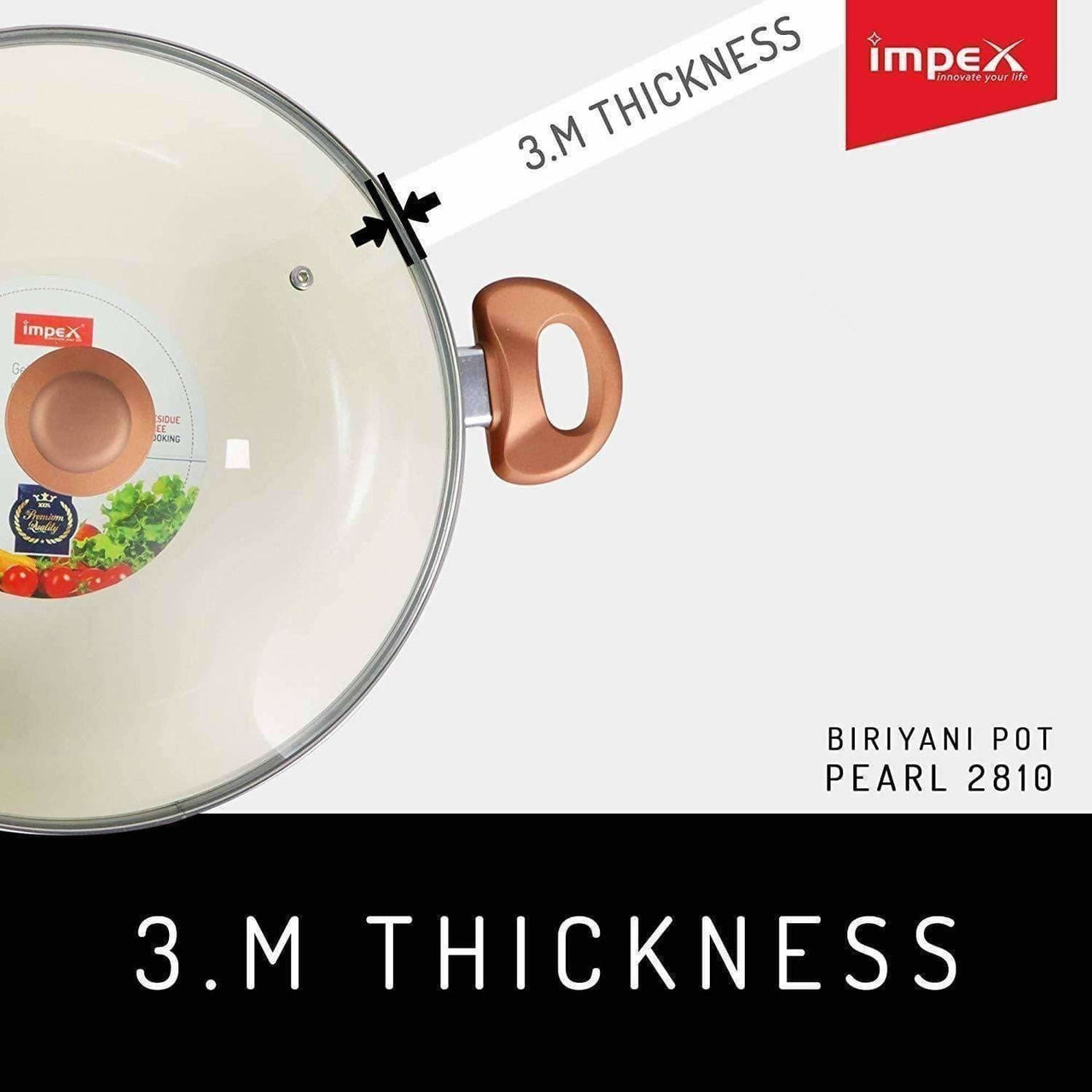 Ceramic Coated Nonstick Aluminium Biriyani Pot (6 Litre,28 cm) - Distacart