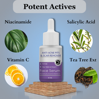 Thumbnail for Dermistry Anti Acne 2% Salicylic Acid Niacinamide & Vitamin C Pits Scars Dark Spots Face Serum - Distacart