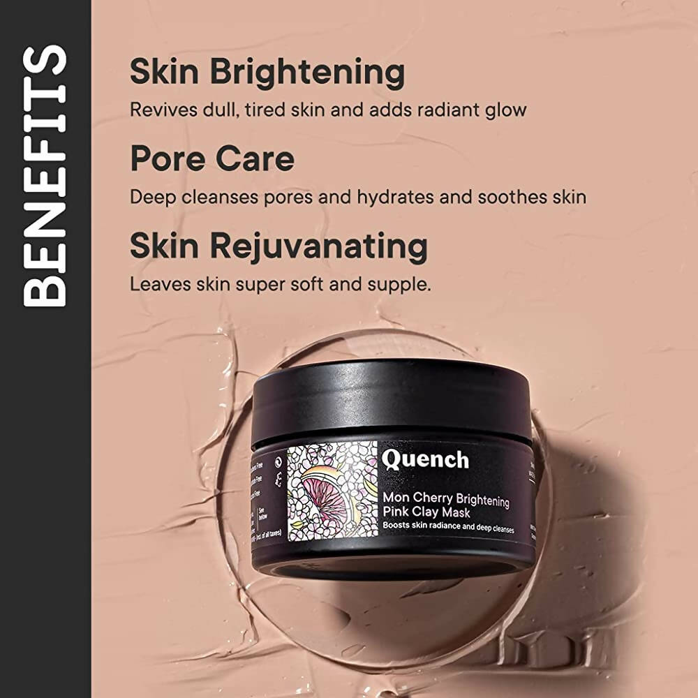 Quench Botanics Mon Cherry Brightening Pink Clay Mask - Distacart