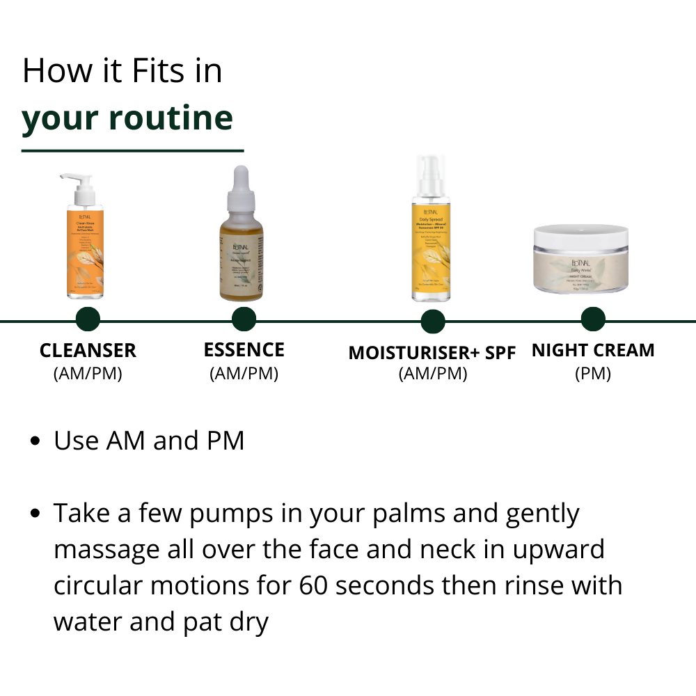 Botnal Clean Rinse Probiotic Gel Face Wash With Vitamin C, Hyaluronic Acid and Papaya - Distacart