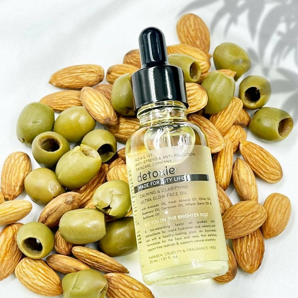 Detoxie Calming & Clarifying Ultra Glow Face Oil - Distacart