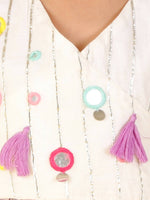 Thumbnail for Lil Drama Girls Ghaghra Choli Set - Purple - Distacart