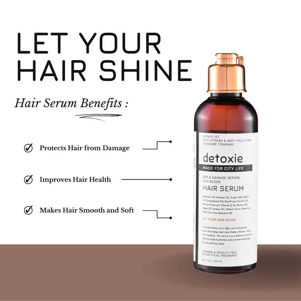 Detoxie Dry & Damage Repair Sun Block Hair Serum - Distacart