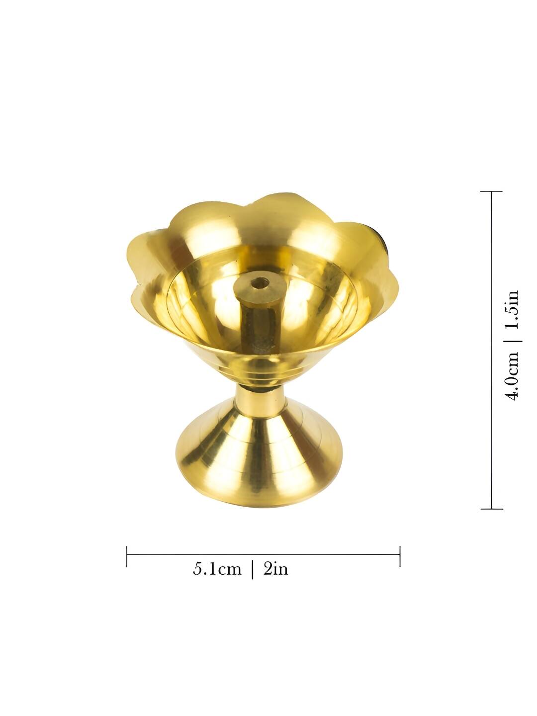 Spillbox Gold Toned Brass Small Diya - Distacart